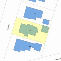 122 Lowell Ave, Newton, MA 02460 plot plan