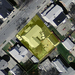 44 Clinton St, Newton, MA 02458 aerial view