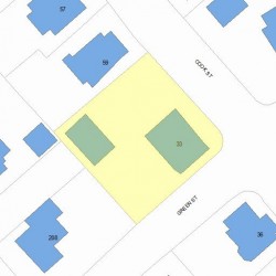 33 Green St, Newton, MA 02458 plot plan