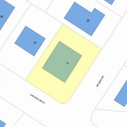 19 Arlington St, Newton, MA 02458 plot plan