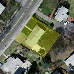 116 Lexington St, Newton, MA 02466 aerial view