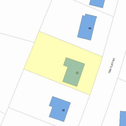 62 Oak Cliff Rd, Newton, MA 02460 plot plan