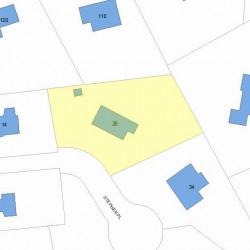 26 Stephen Pl, Newton, MA 02461 plot plan