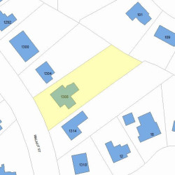 1308 Walnut St, Newton, MA 02461 plot plan