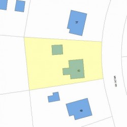 43 Wilde Rd, Newton, MA 02468 plot plan