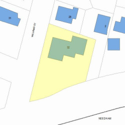 32 Williams St, Newton, MA 02464 plot plan