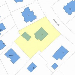 83 Herrick Rd, Newton, MA 02459 plot plan