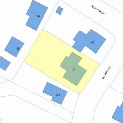 137 Melrose St, Newton, MA 02466 plot plan