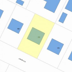 172 Adams Ave, Newton, MA 02465 plot plan