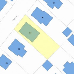 100 Floral St, Newton, MA 02461 plot plan