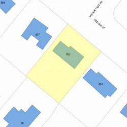 895 Dedham St, Newton, MA 02459 plot plan