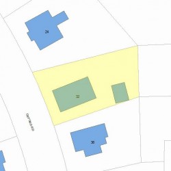 32 Oxford Rd, Newton, MA 02459 plot plan