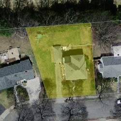 41 Warren Rd, Newton, MA 02468 aerial view