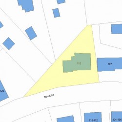 115 Rowe St, Newton, MA 02466 plot plan