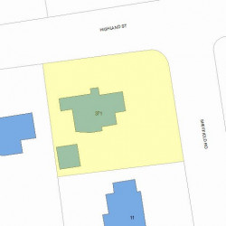 371 Highland St, Newton, MA 02465 plot plan