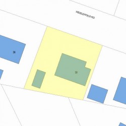 30 Wedgewood Rd, Newton, MA 02465 plot plan