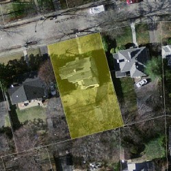 28 Halcyon Rd, Newton, MA 02459 aerial view