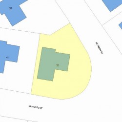33 Maynard St, Newton, MA 02465 plot plan
