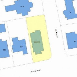 957 Boylston St, Newton, MA 02461 plot plan