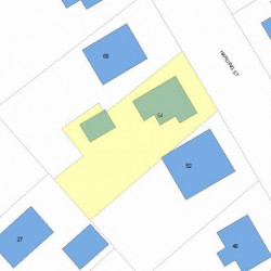 54 Harding St, Newton, MA 02465 plot plan