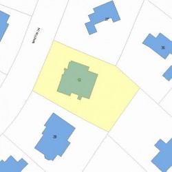 12 Marvin Ln, Newton, MA 02459 plot plan