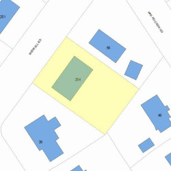 254 Wiswall Rd, Newton, MA 02459 plot plan