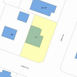 191 Auburn St, Newton, MA 02466 plot plan