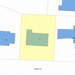 11 Arden Rd, Newton, MA 02460 plot plan