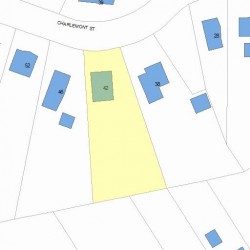 42 Charlemont St, Newton, MA 02461 plot plan