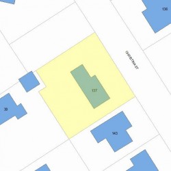 137 Christina St, Newton, MA 02461 plot plan