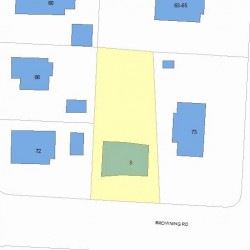 9 Browning Rd, Newton, MA 02459 plot plan