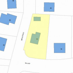 35 Moulton St, Newton, MA 02462 plot plan