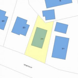 219 Webster St, Newton, MA 02465 plot plan