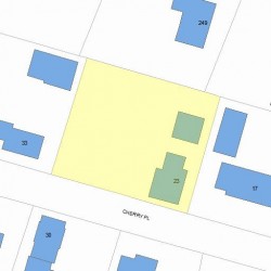 23 Cherry Pl, Newton, MA 02465 plot plan