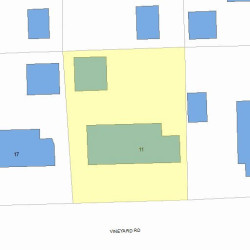 11 Vineyard Rd, Newton, MA 02459 plot plan