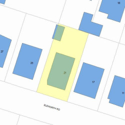 21 Elsworth Rd, Newton, MA 02465 plot plan