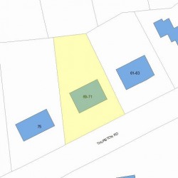 69 Thurston Rd, Newton, MA 02464 plot plan