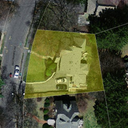 32 Devonshire Rd, Newton, MA 02468 aerial view