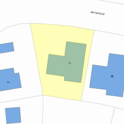 74 Maynard St, Newton, MA 02465 plot plan