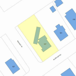 127 Allerton Rd, Newton, MA 02459 plot plan