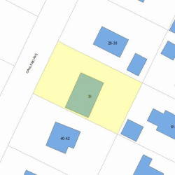 36 Oakland Ave, Newton, MA 02466 plot plan