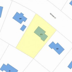 875 Dedham St, Newton, MA 02459 plot plan