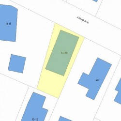 19 Adams Ave, Newton, MA 02465 plot plan