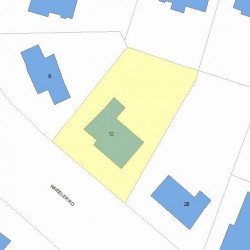 12 Wheeler Rd, Newton, MA 02459 plot plan