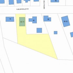 70 Auburndale Ave, Newton, MA 02465 plot plan