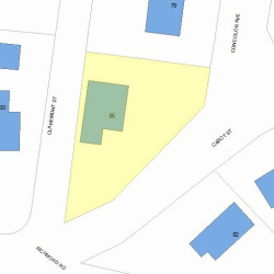 85 Cabot St, Newton, MA 02458 plot plan