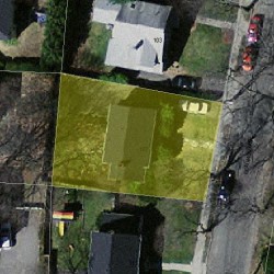 107 Beaumont Ave, Newton, MA 02460 aerial view