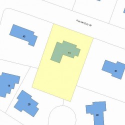 51 Plainfield St, Newton, MA 02468 plot plan