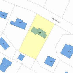 114 Bellevue St, Newton, MA 02458 plot plan