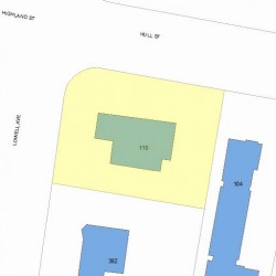 110 Hull St, Newton, MA 02460 plot plan